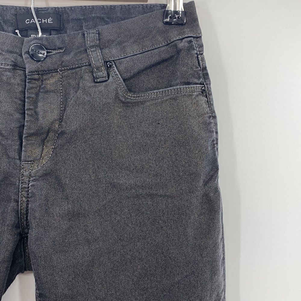 Cache Black Shimmer Pants size 0 - Picture 3 of 6